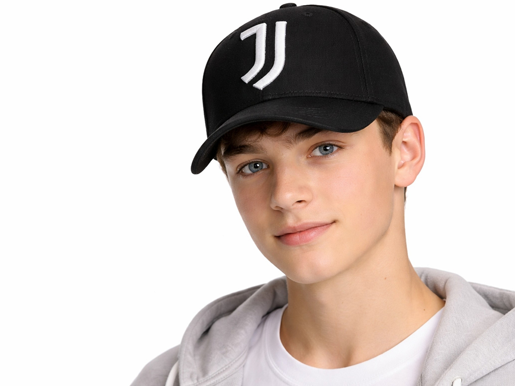 JUVE CAPPELLINO BASEBALL NERO, LOGO | Ellepiu